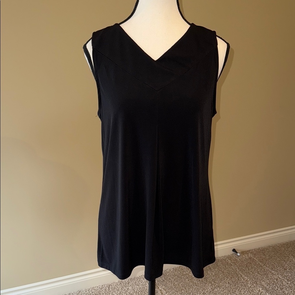 Calvin Klein Tank Top Black V-Neck Sleeveless